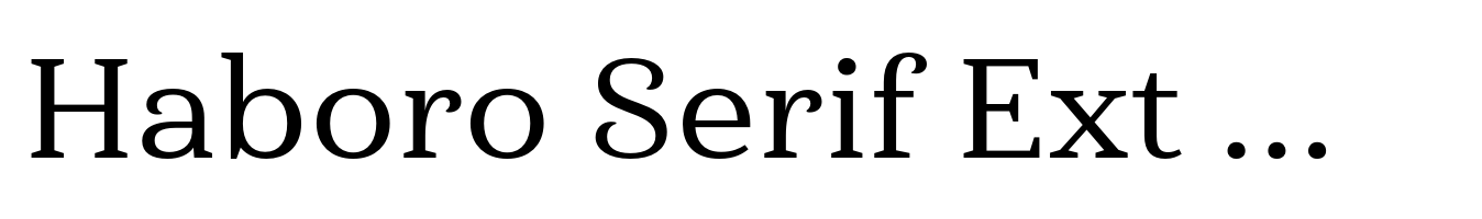 Haboro Serif Ext Medium